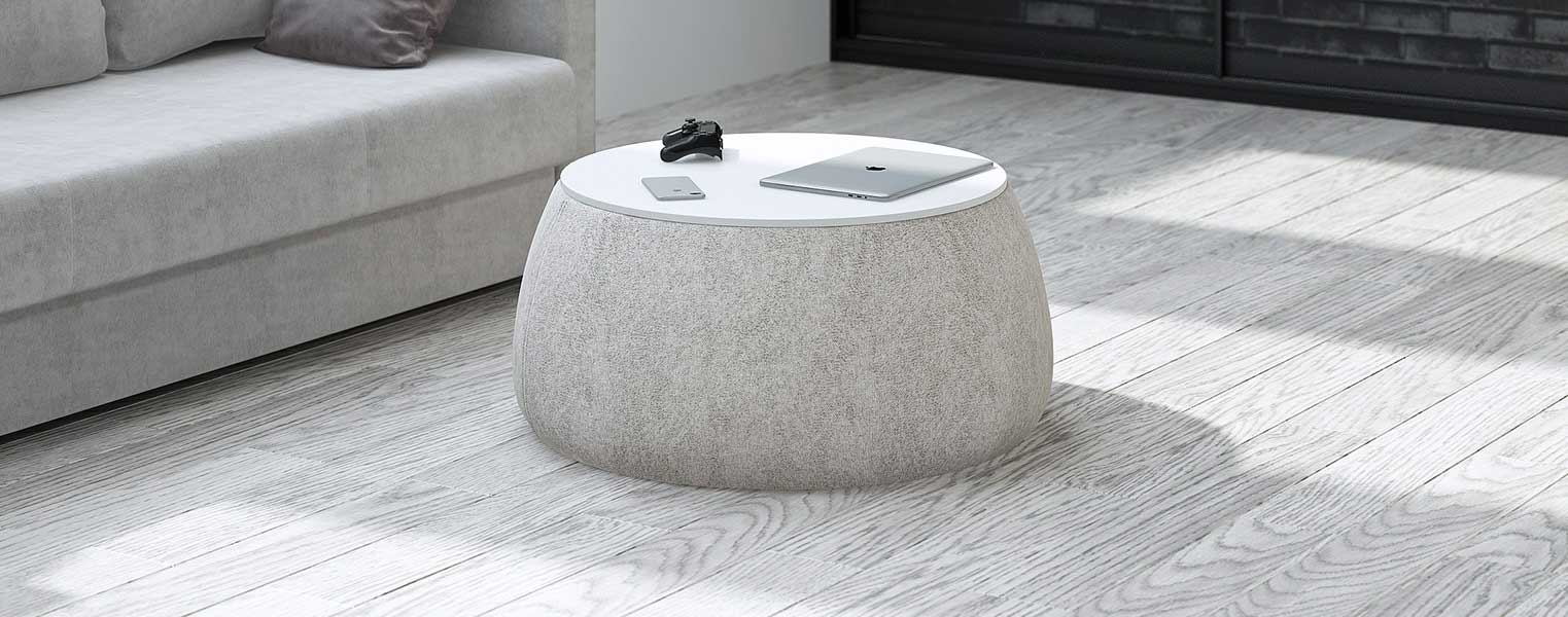 Пуф Трюфель 2 в сером цвете - фото No 1