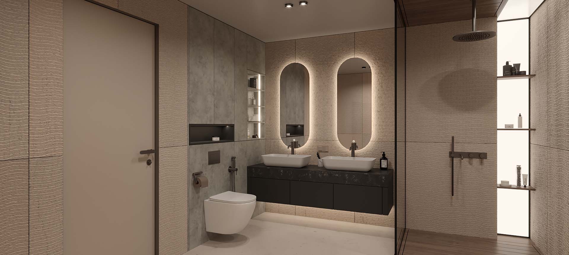 Чёрная Яшма / Бетон&nbsp;Чикаго&nbsp;светло-серый&nbsp;