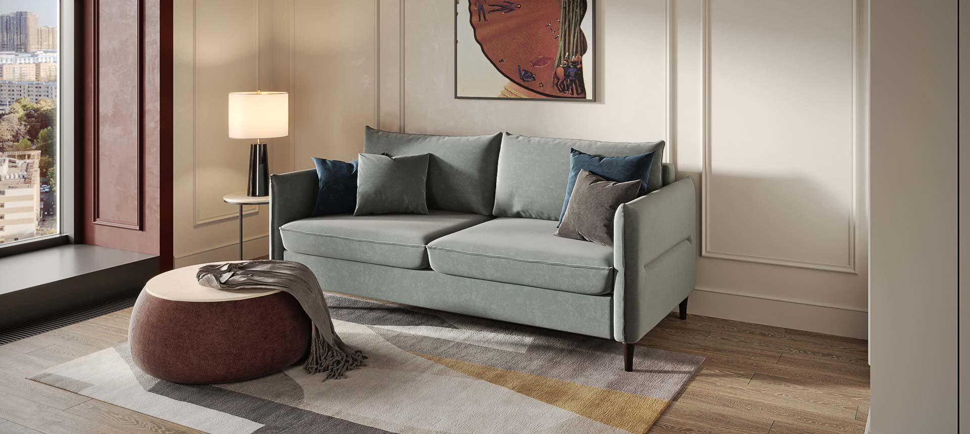 Микровелюр Model Цвет Moss