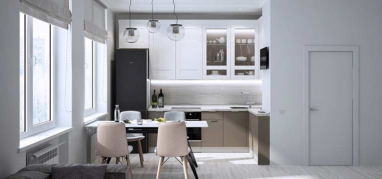 Дизайн кухни в хрущевке: 25 фото, идеи и советы