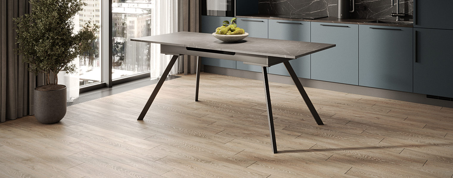 Кухонный стол-трансформер Баут с опорами Портофино - фото No 3