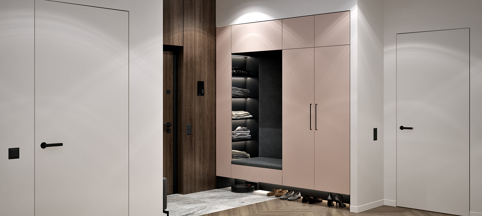 Розовый кварц матовый / Космос&nbsp;серый&nbsp;