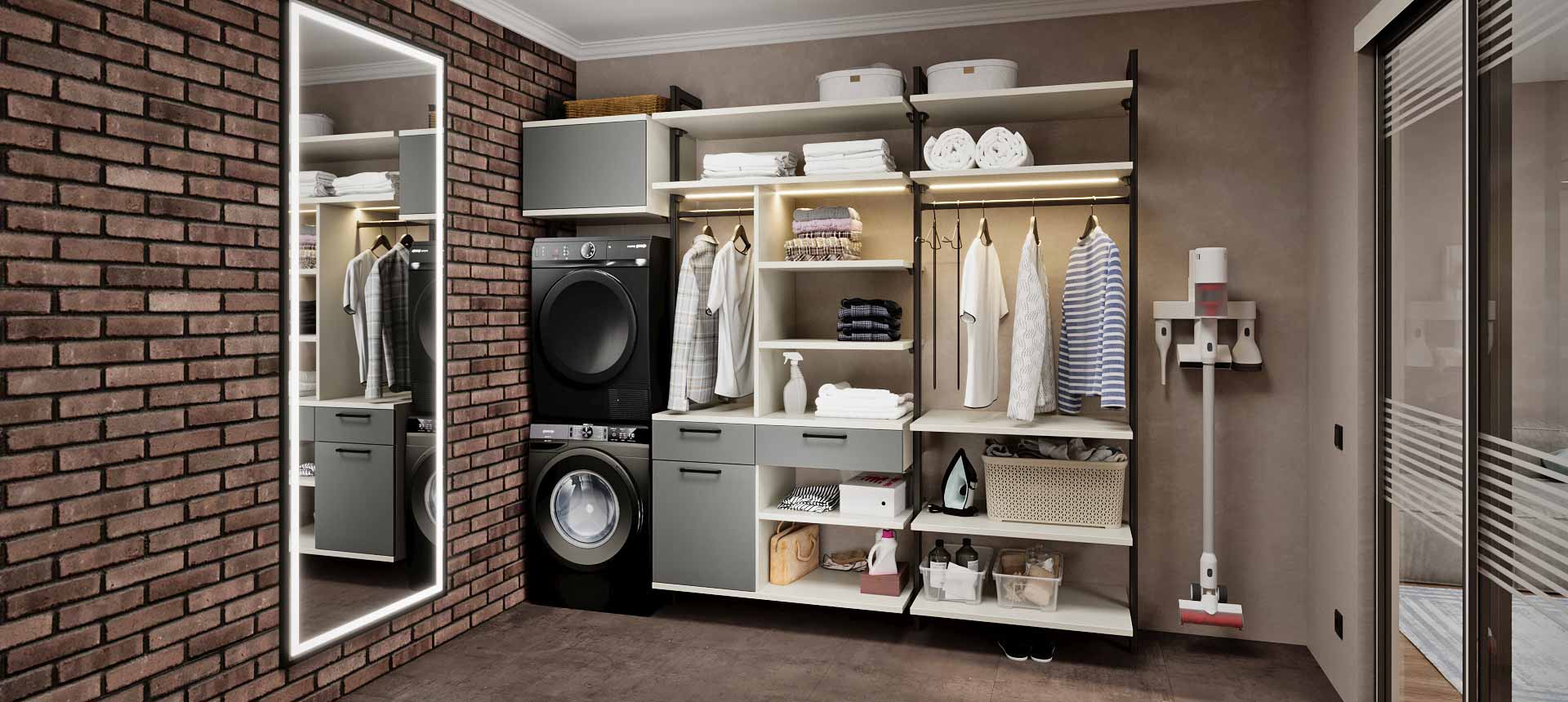 Стальной графит / Белый&nbsp;Фарфоровый&nbsp;Оникс&nbsp;