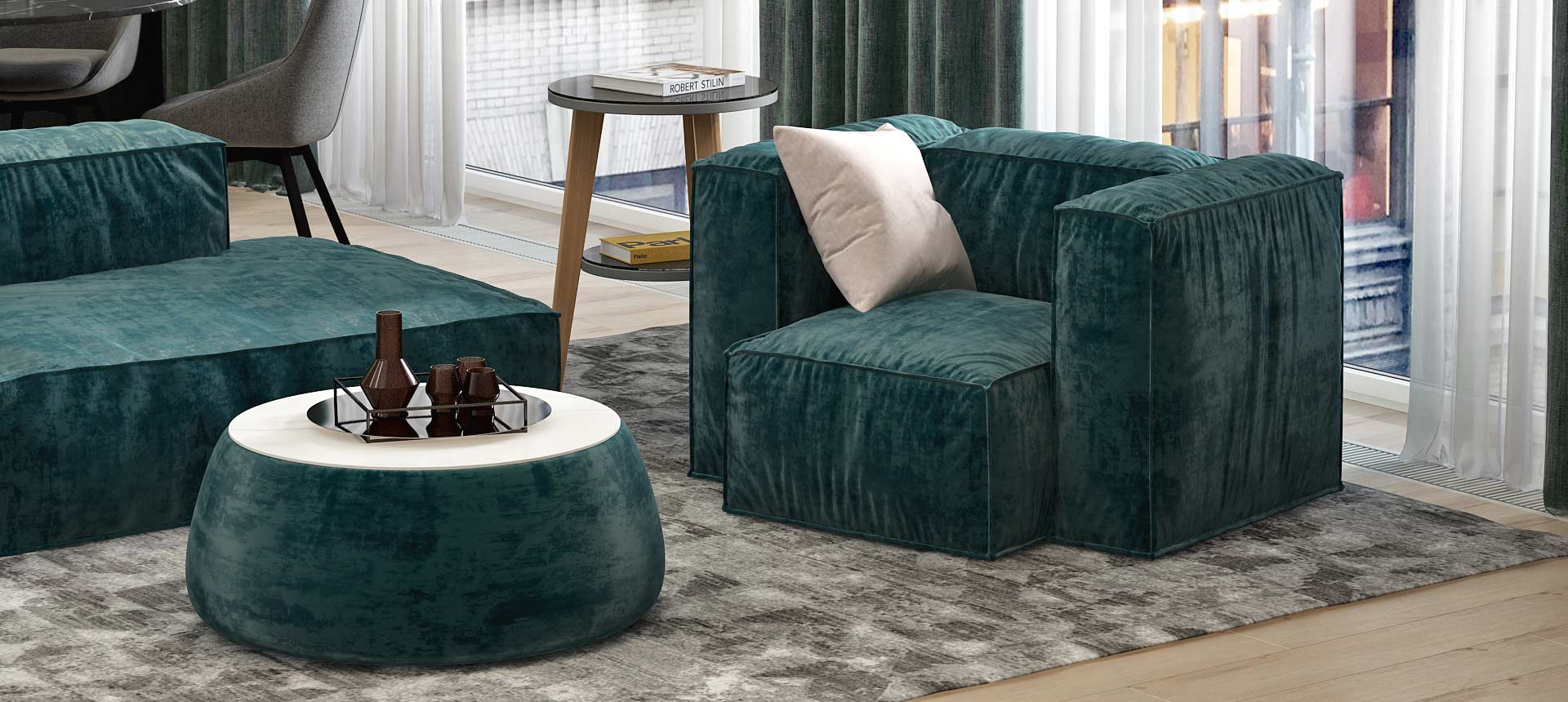 велюр Grand цвет Mint