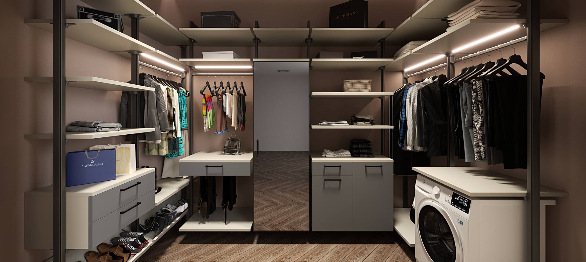 Стальной графит / Белый&nbsp;Фарфоровый&nbsp;Оникс&nbsp;