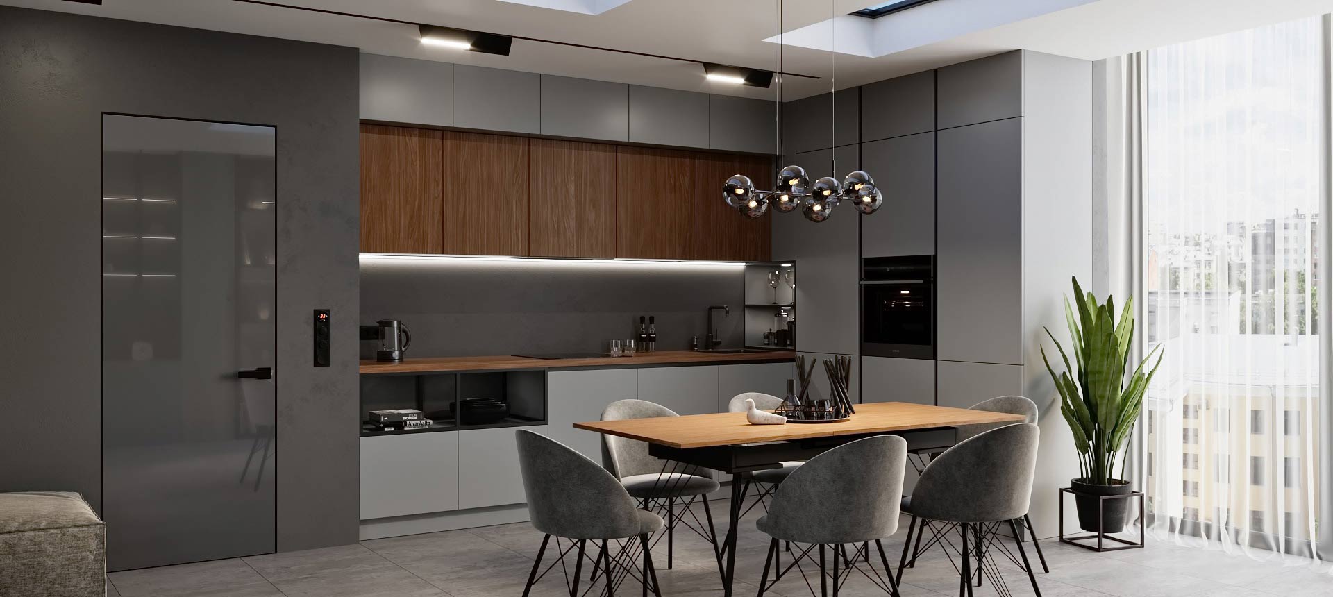 Стальной графит / Орех&nbsp;Линкольн&nbsp;