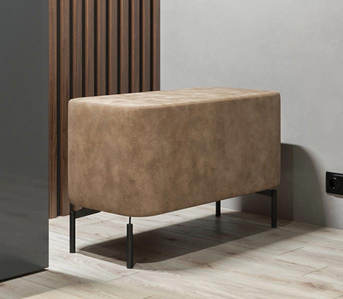 Пуф Лофт 2 в коричневом цвете на опорах 160мм