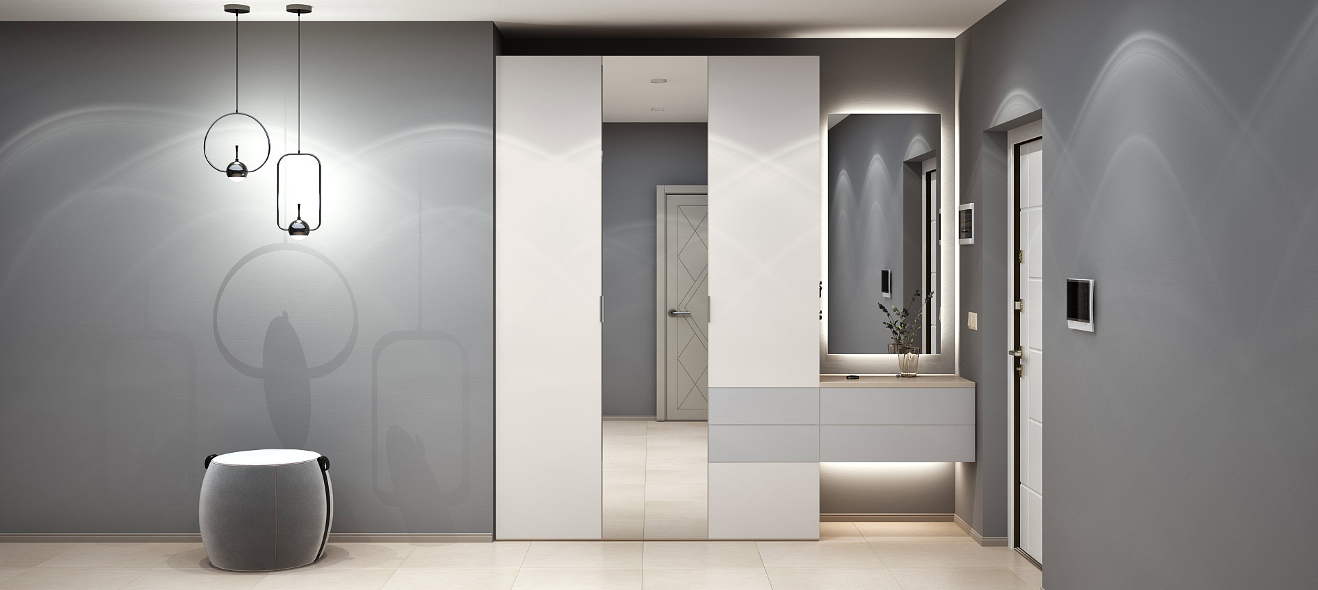 Светло-серый / Горный&nbsp;хрусталь&nbsp;матовый&nbsp;