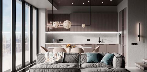 Петербургский дизайн: стильные кухни для белых ночей