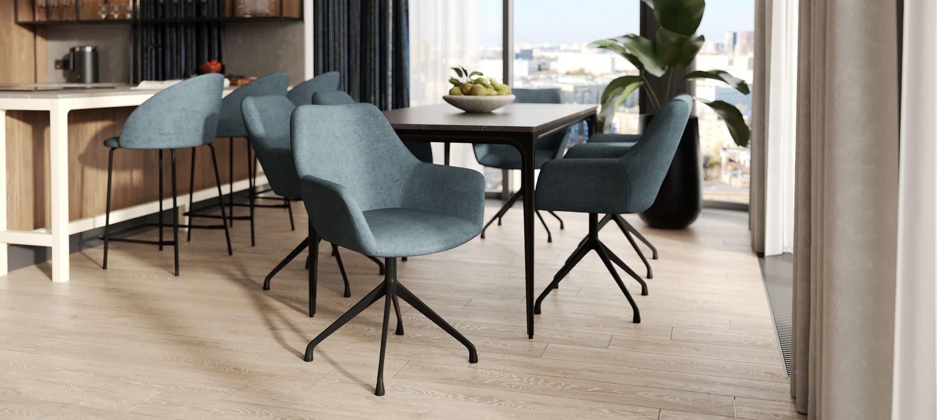 микровелюр NEWTONE цвет Aqua blue