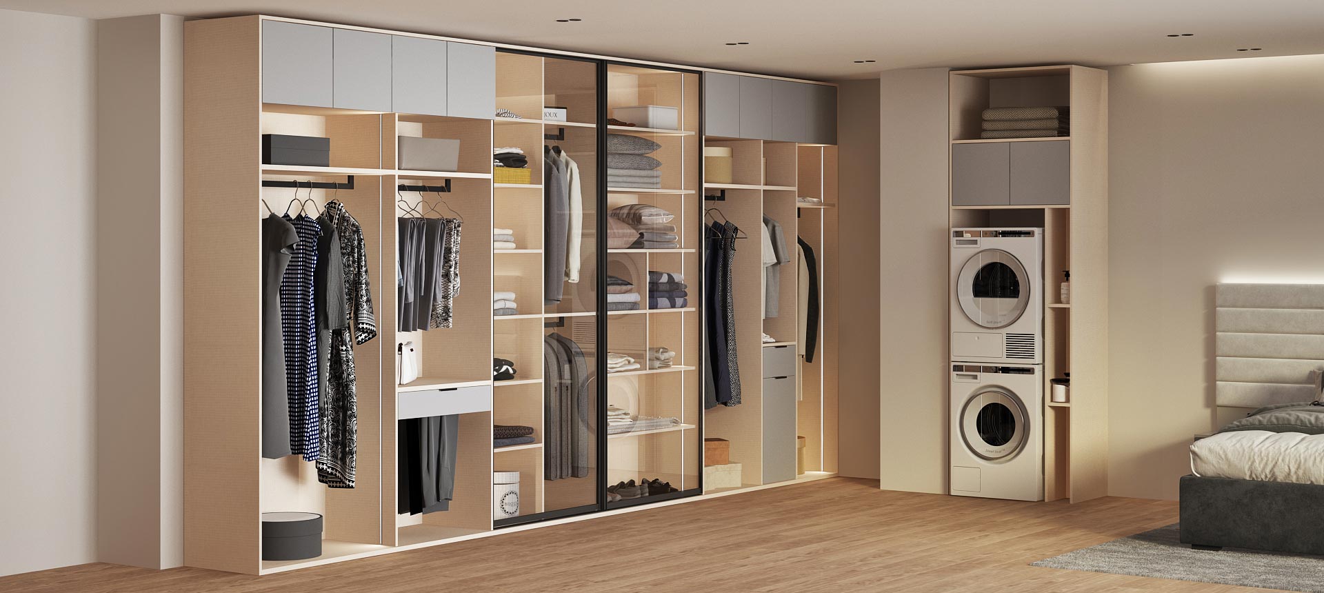 Текстиль бежевый / Горный&nbsp;хрусталь&nbsp;матовый&nbsp;