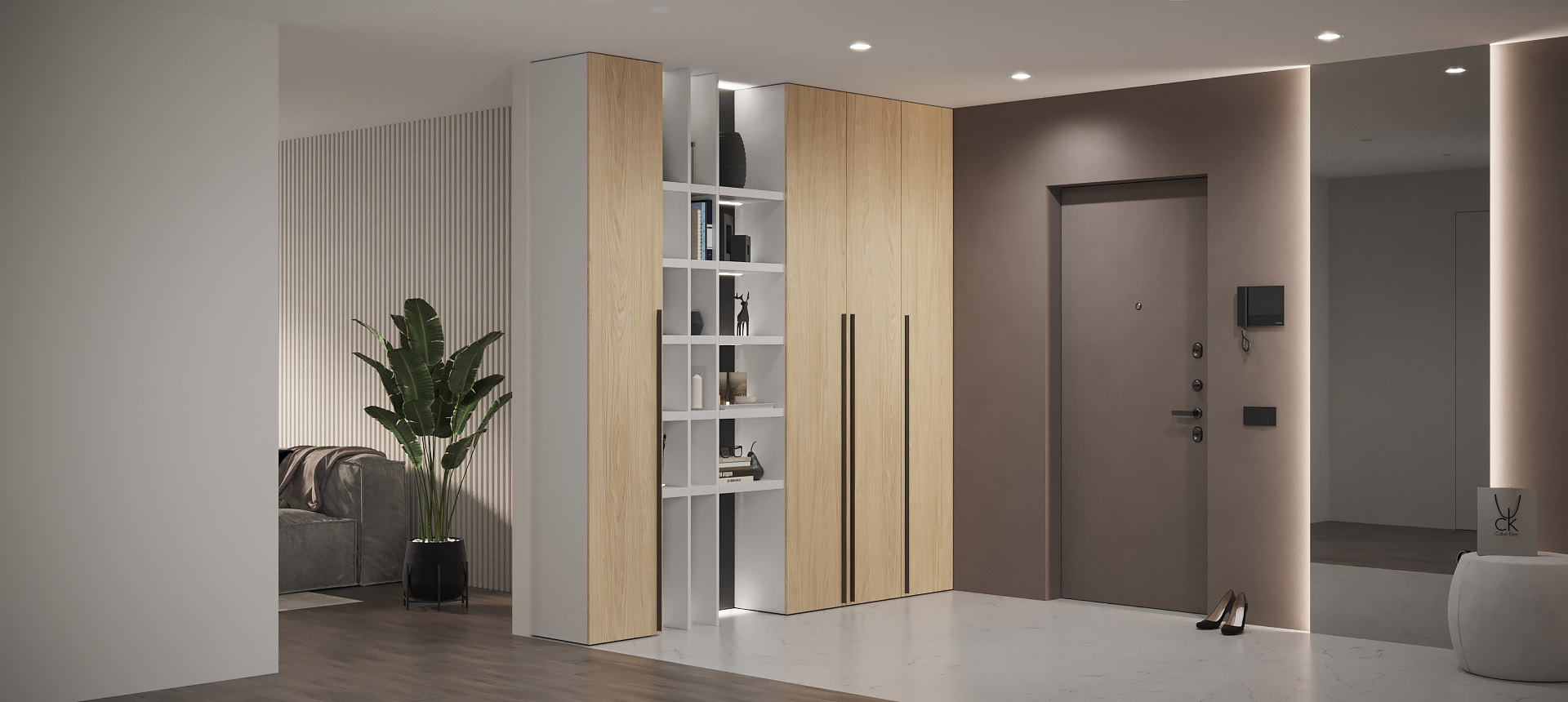 Белый премиум / Дуб&nbsp;Каселла&nbsp;светлый&nbsp;