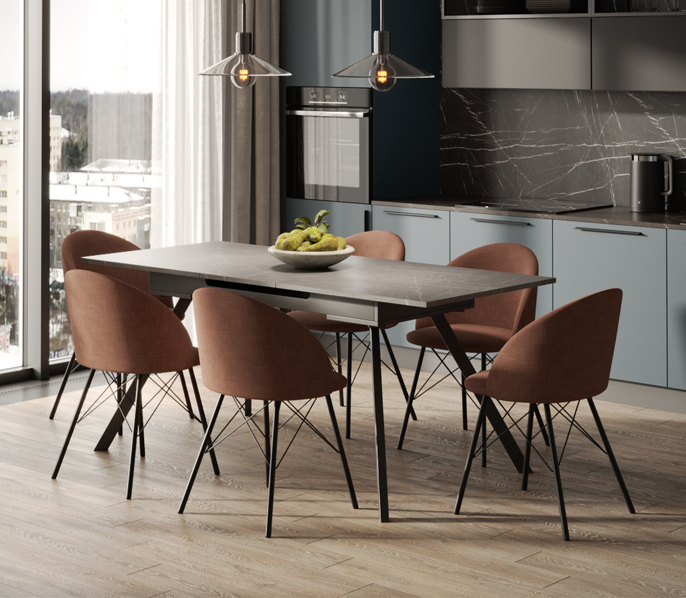 Кухонный стол-трансформер Баут с опорами Портофино