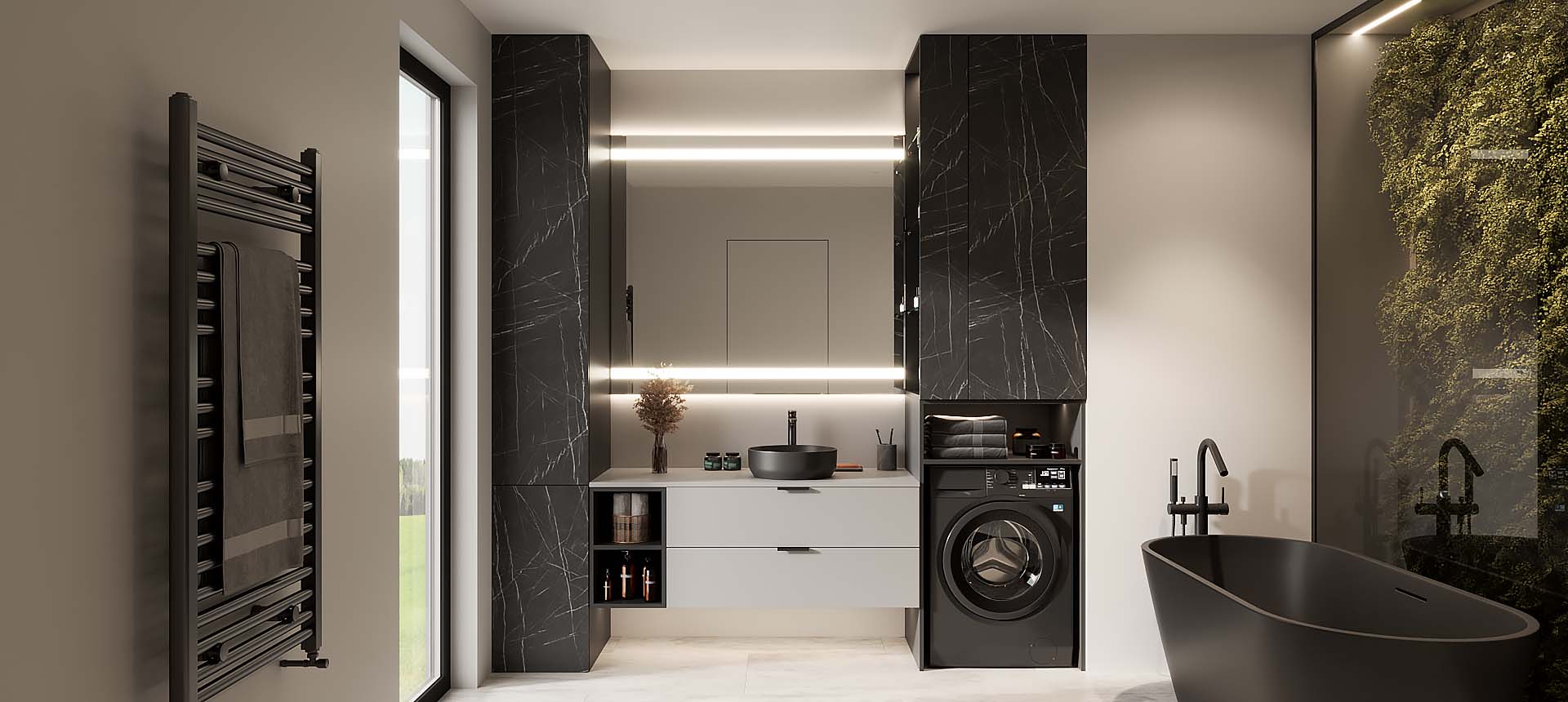 Мрамор Ронда / Горный&nbsp;хрусталь&nbsp;матовый&nbsp;