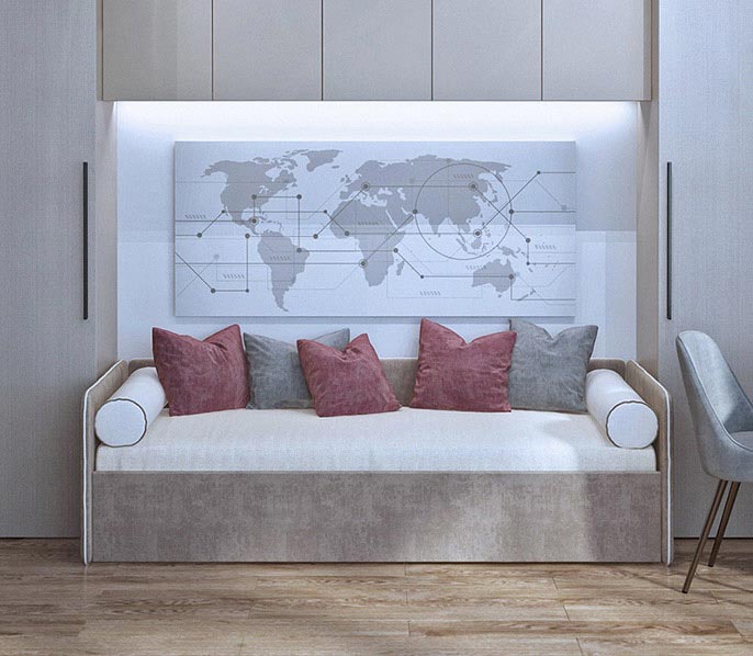 Диван Мичела бежевый