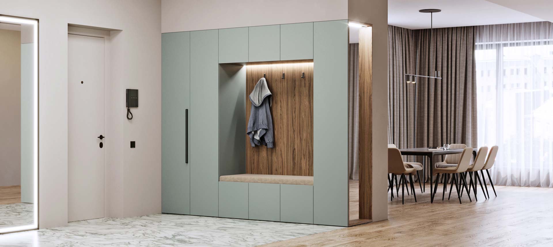 Лунный топаз матовый / Орех&nbsp;Карини&nbsp;белёный&nbsp;