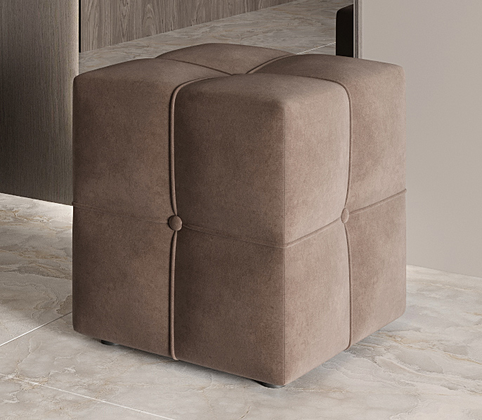 Пуф Камелия Квадро 2 в коричневом