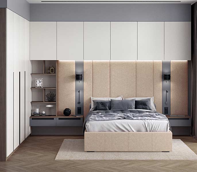 Распашной белый шкаф в спальню