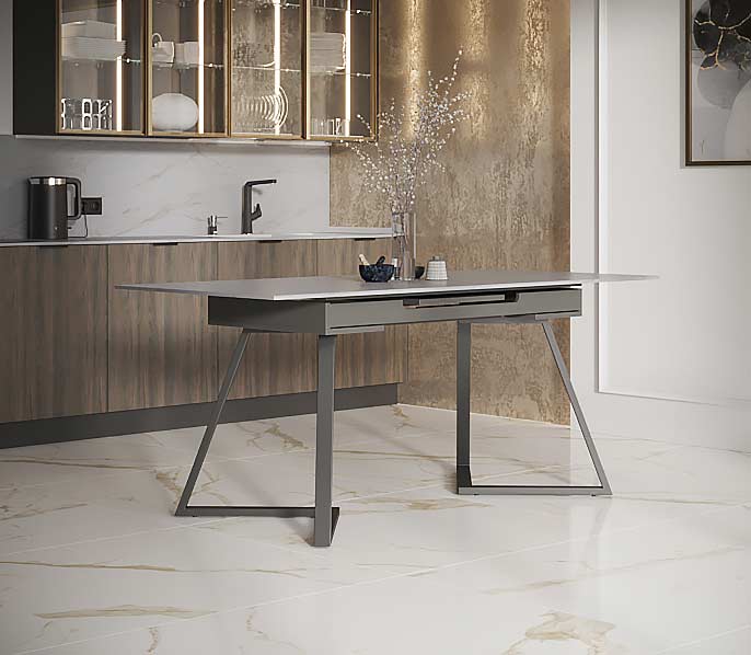 Кухонный стол-трансформер Баут с опорами Соренто