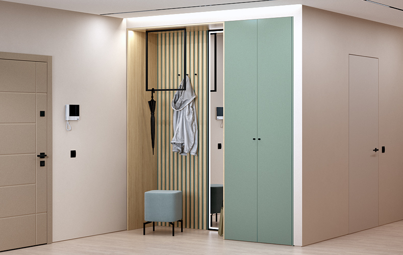 Узкий распашной...