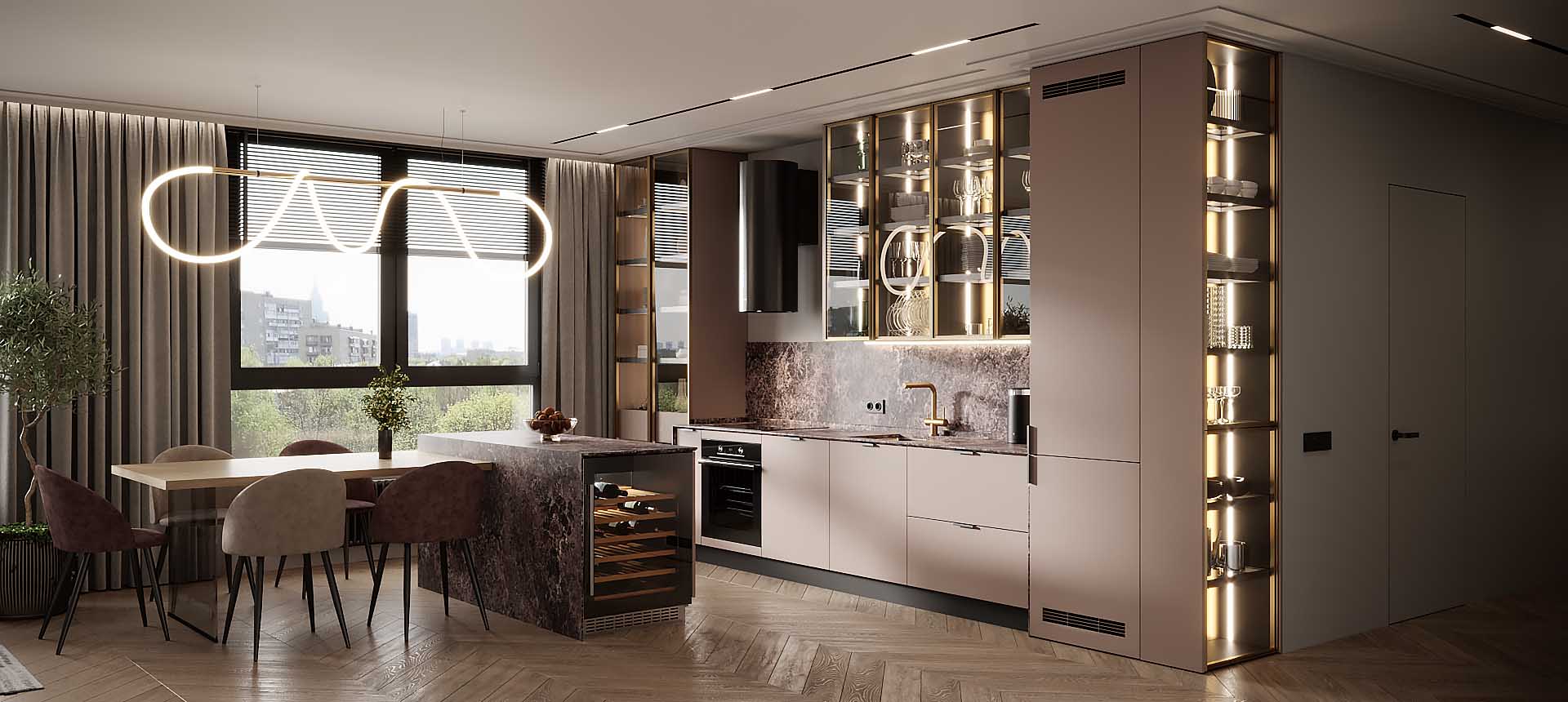 Розовый кварц матовый