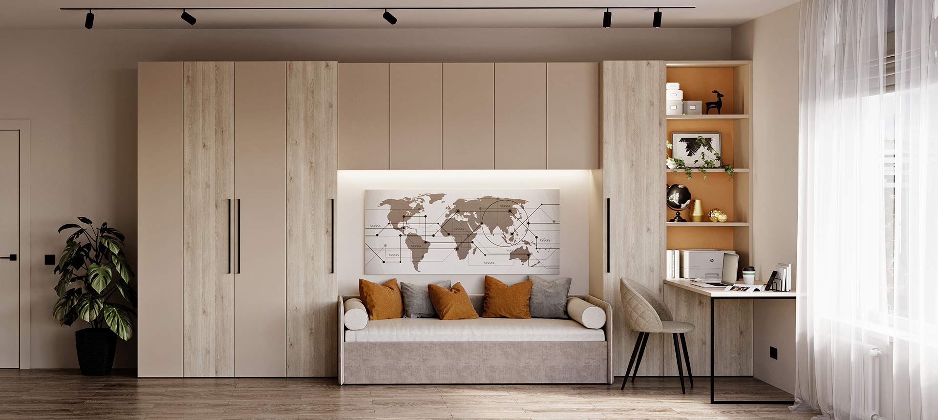 Кашемир серый / Сосна&nbsp;Аланд&nbsp;