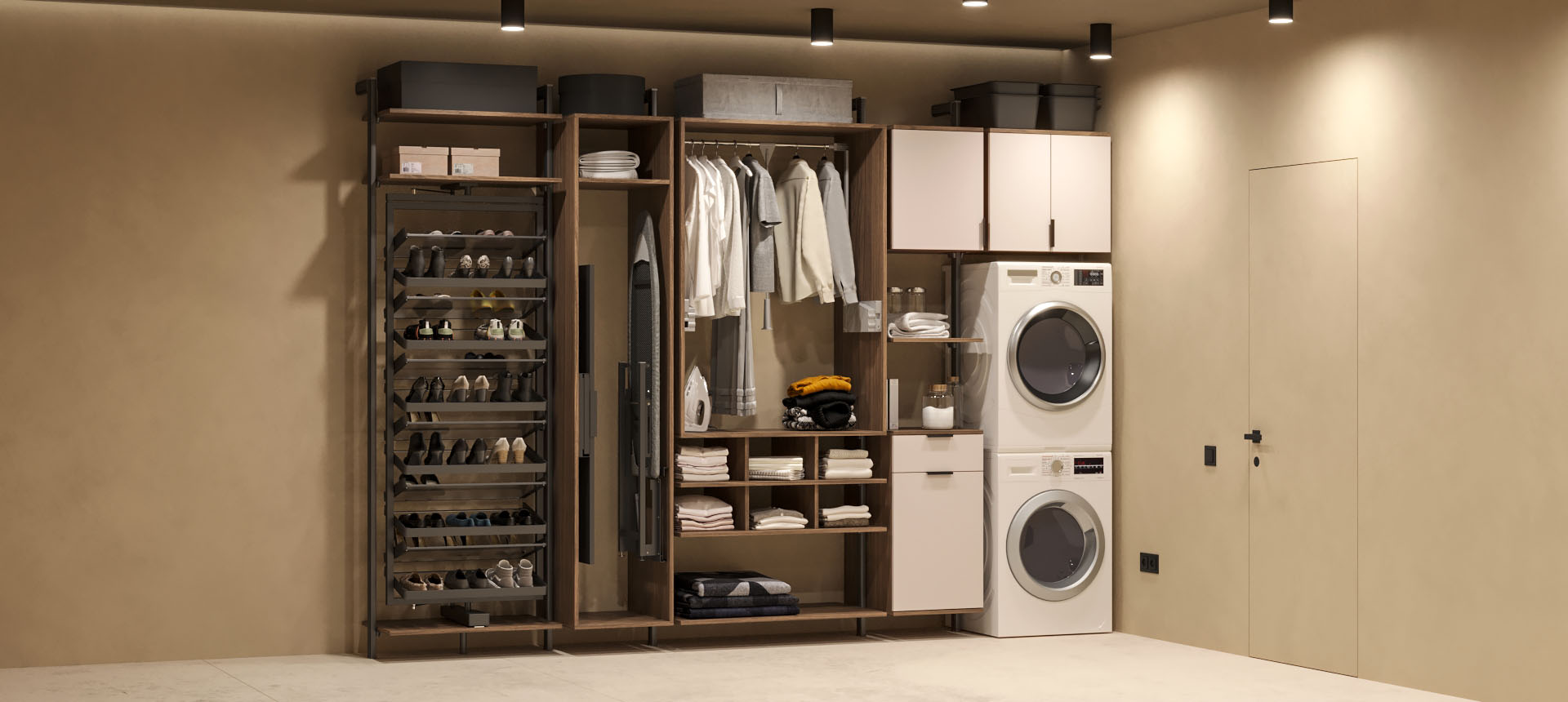 Кашемир серый / Орех&nbsp;Линкольн&nbsp;