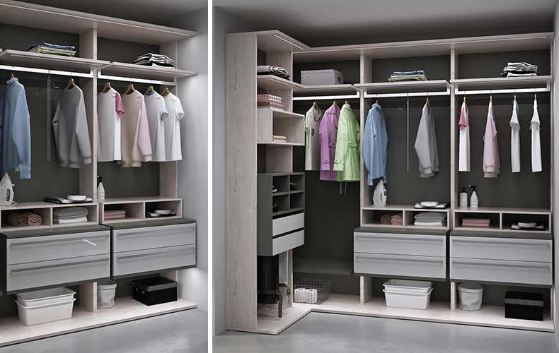 Гардеробная в отдельной нише