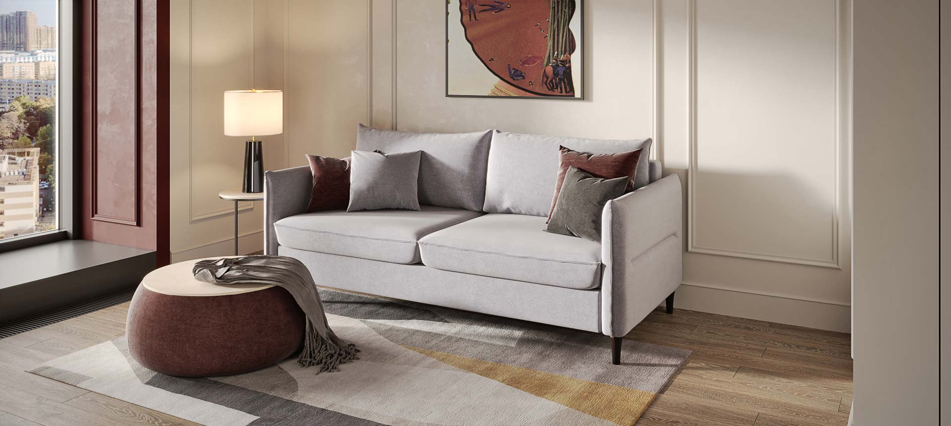 Микровелюр Model цвет Beige