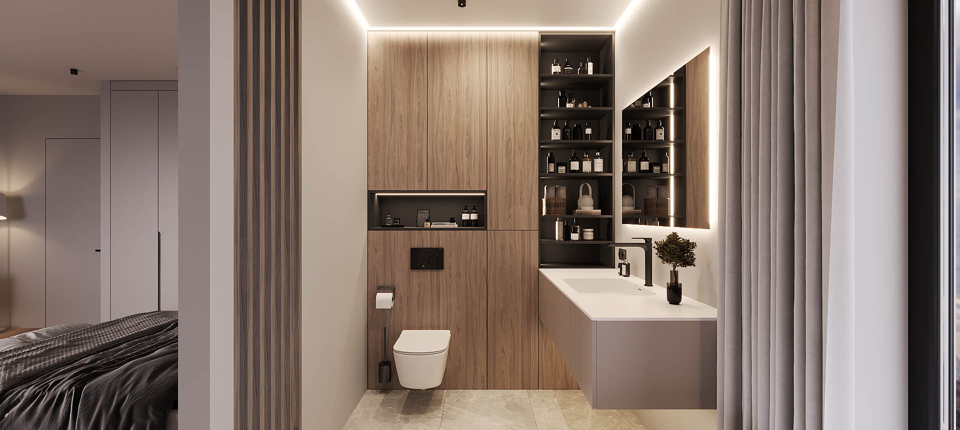 Орех Карини белёный / Розовый&nbsp;кварц&nbsp;матовый&nbsp;