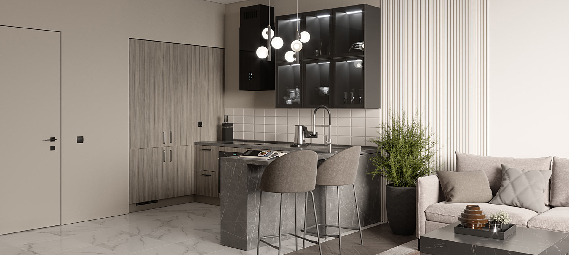 Мрамор Шатива / Древесина&nbsp;Шорвуд&nbsp;