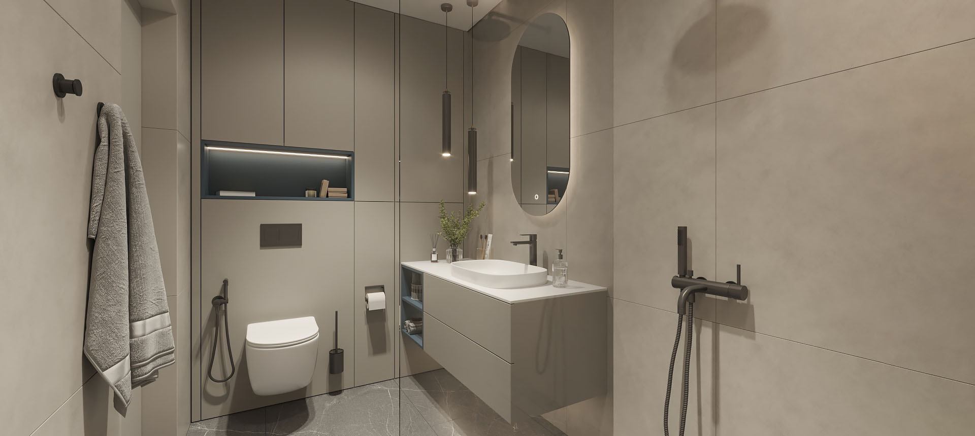 Пепельный Аметист матовый / Аквамарин&nbsp;матовый&nbsp;