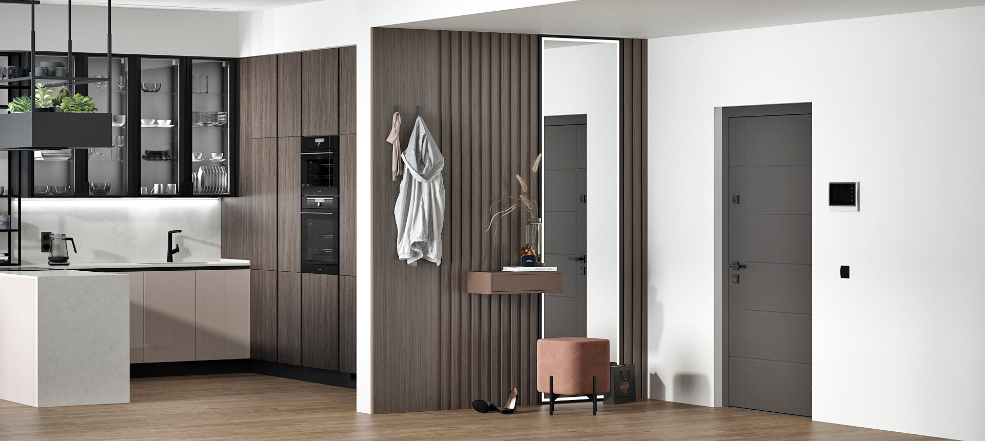 Дуб дымчатый / Трюфель&nbsp;коричневый&nbsp;