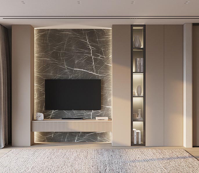 Распашной шкаф витрина в гостиную