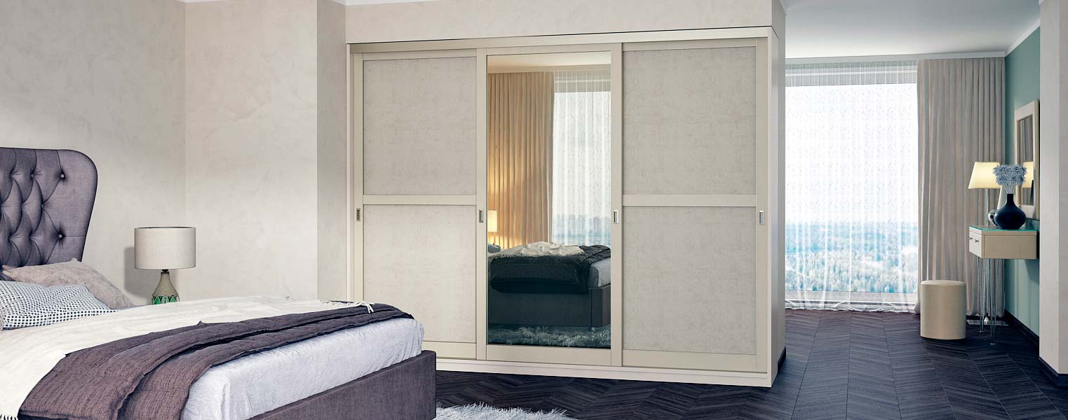 Трехдверный шкаф-купе в спальню - фото No 1