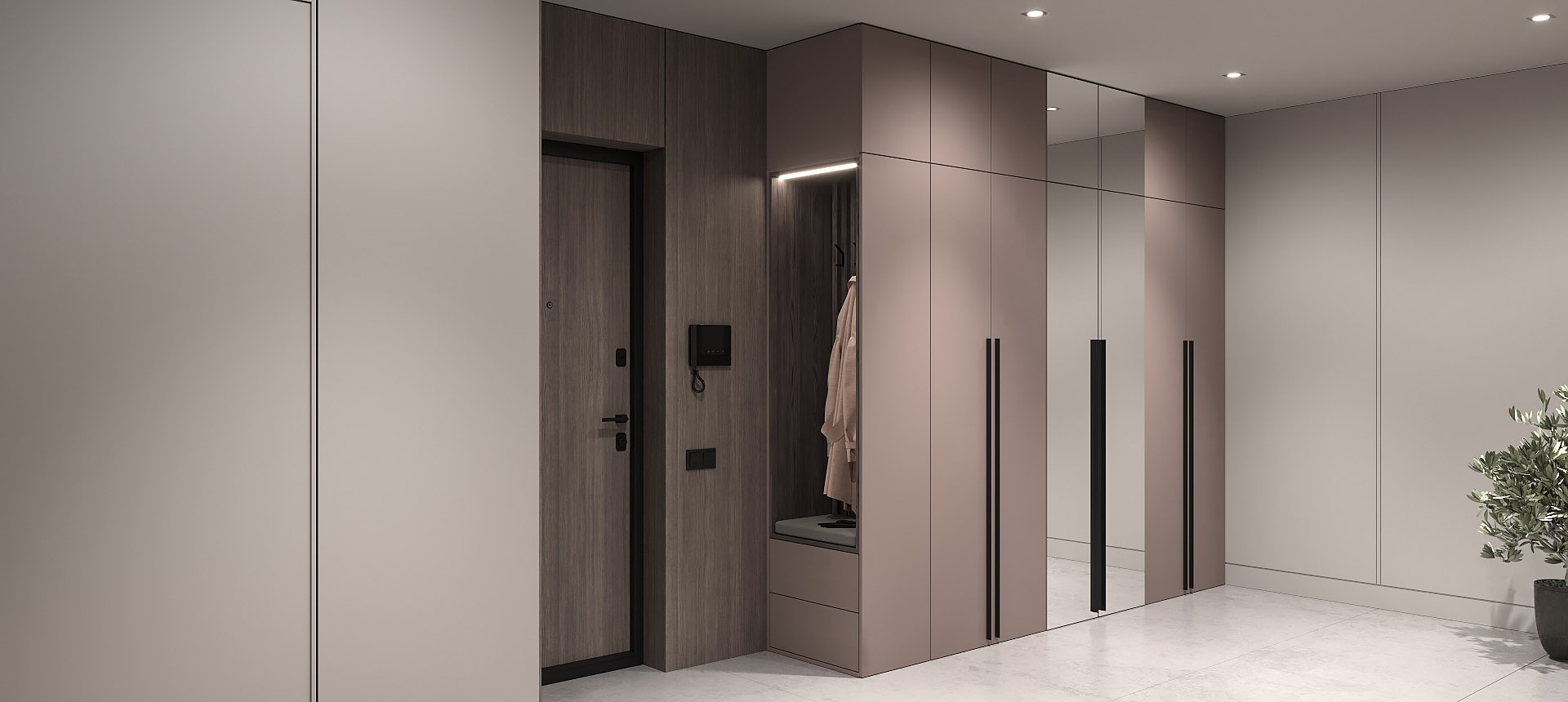 Розовый кварц матовый / Флитвуд&nbsp;серая&nbsp;лава&nbsp;