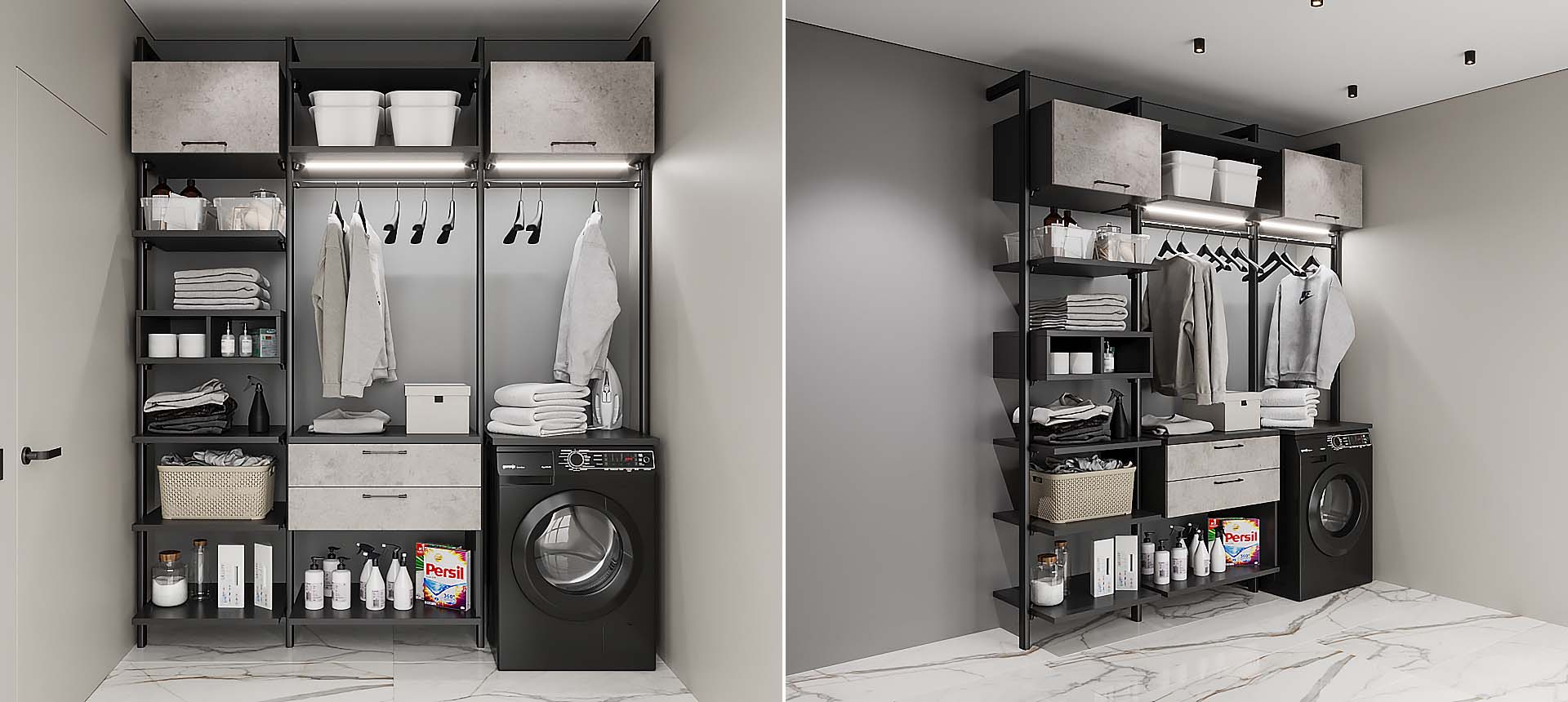 Бетон Чикаго светло-серый / Космос&nbsp;серый&nbsp;