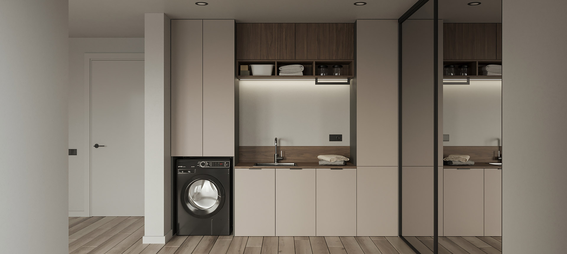 Кашемир серый / Орех&nbsp;Линкольн&nbsp;