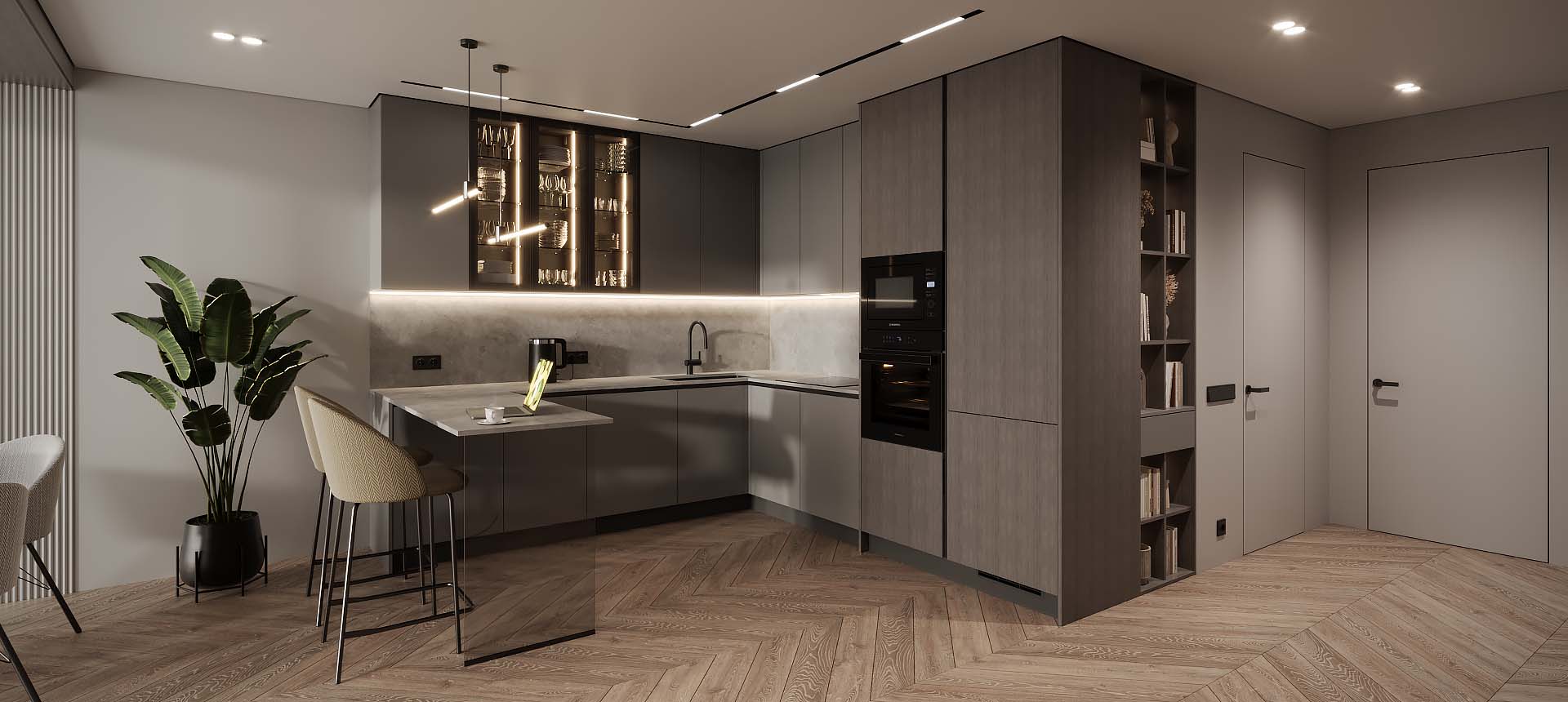 Холодный жемчуг / Дуб&nbsp;Титановый&nbsp;