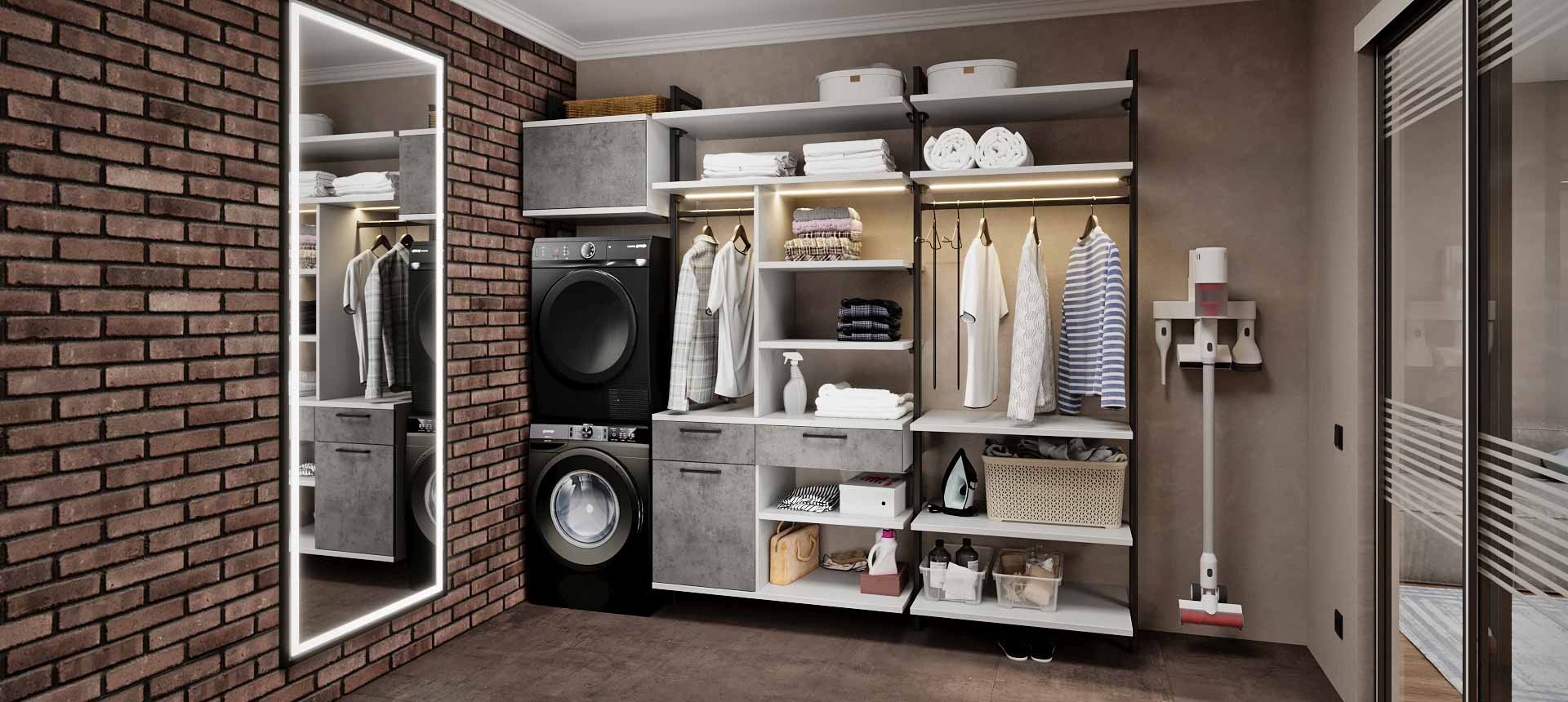 Бетон Чикаго светло-серый / Горный&nbsp;хрусталь&nbsp;матовый&nbsp;