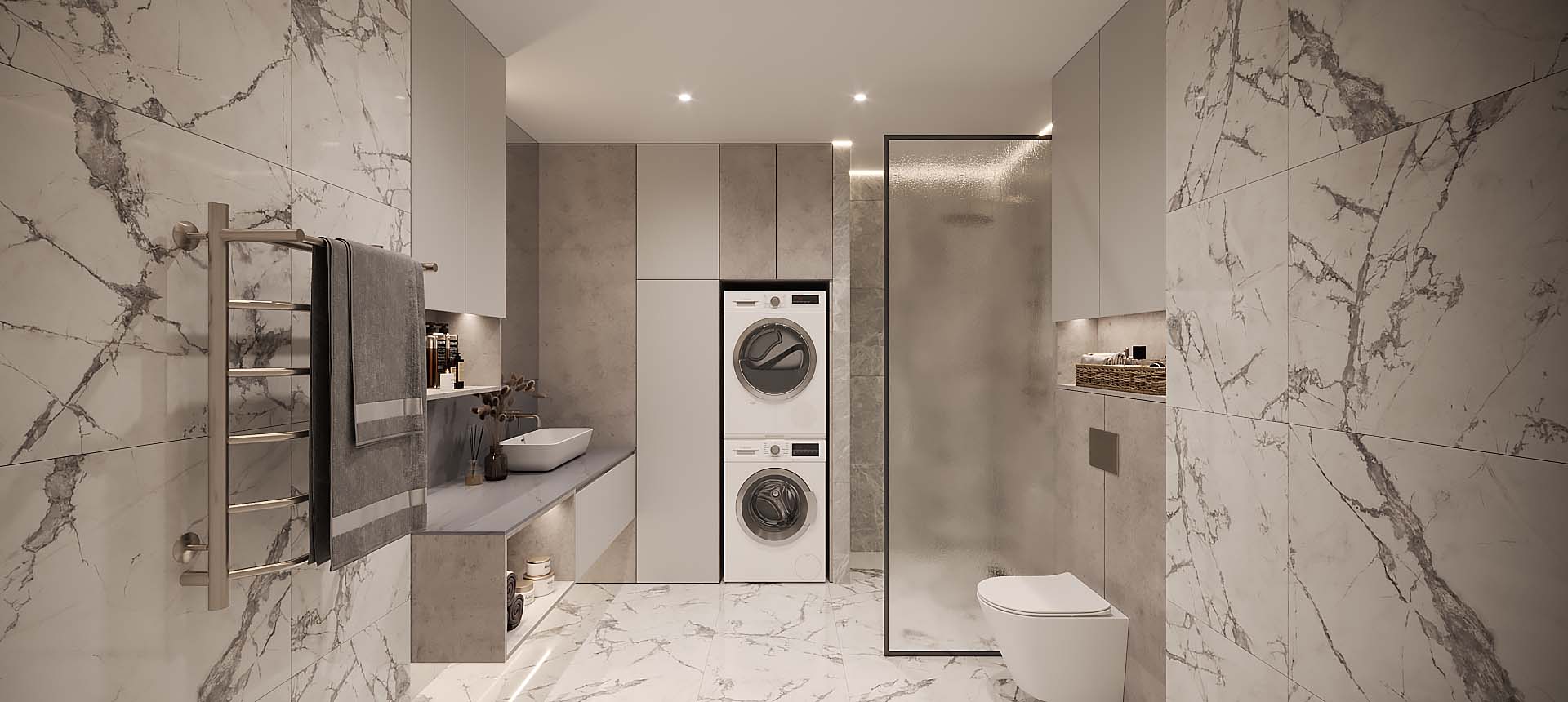 Горный хрусталь матовый / Бетон&nbsp;Чикаго&nbsp;светло-серый&nbsp;