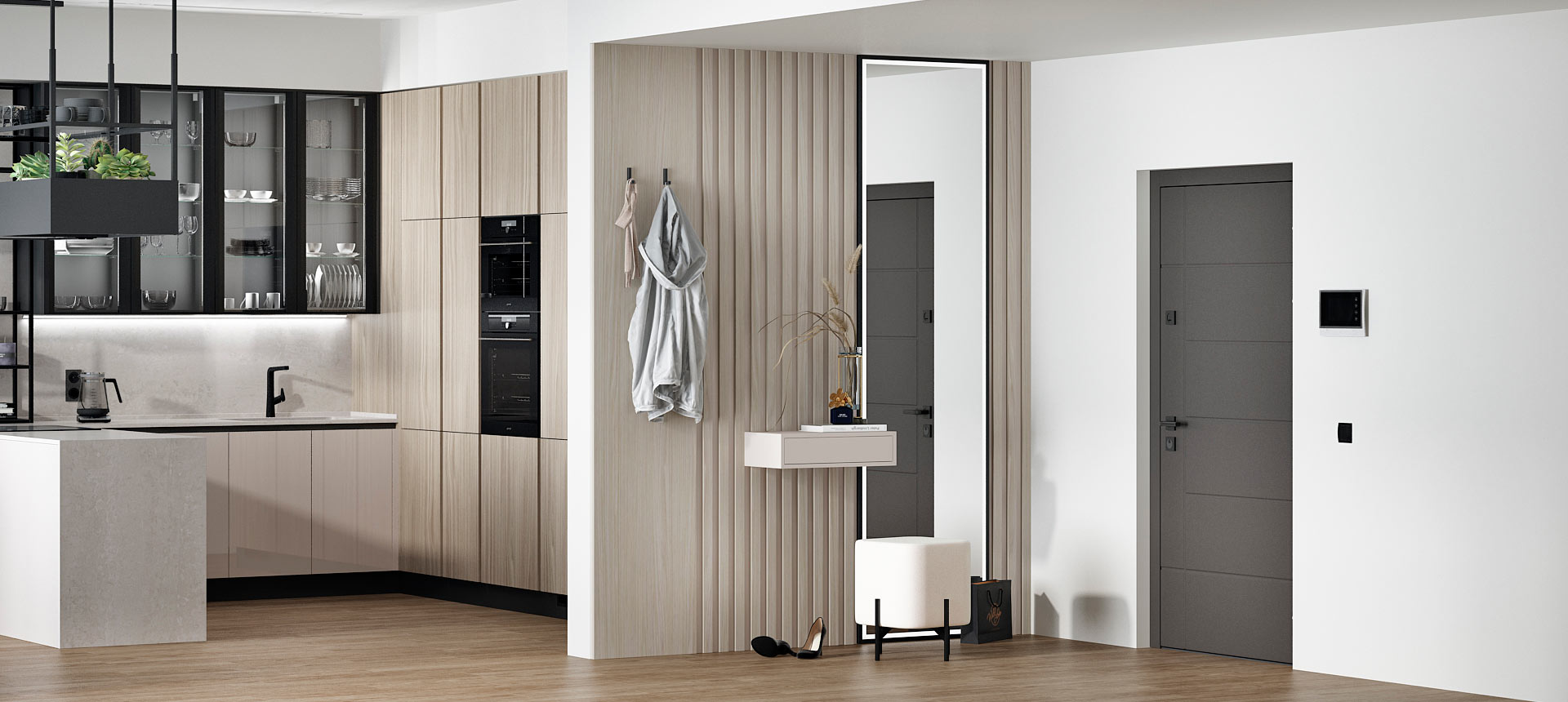 Дуб Майами / Кашемир&nbsp;серый&nbsp;