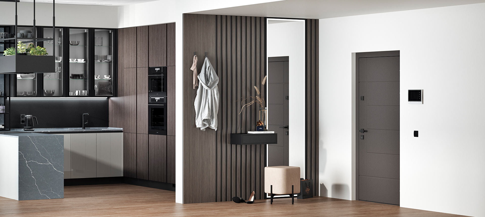 Дуб дымчатый / эмаль&nbsp;цвет&nbsp;Чёрный&nbsp;