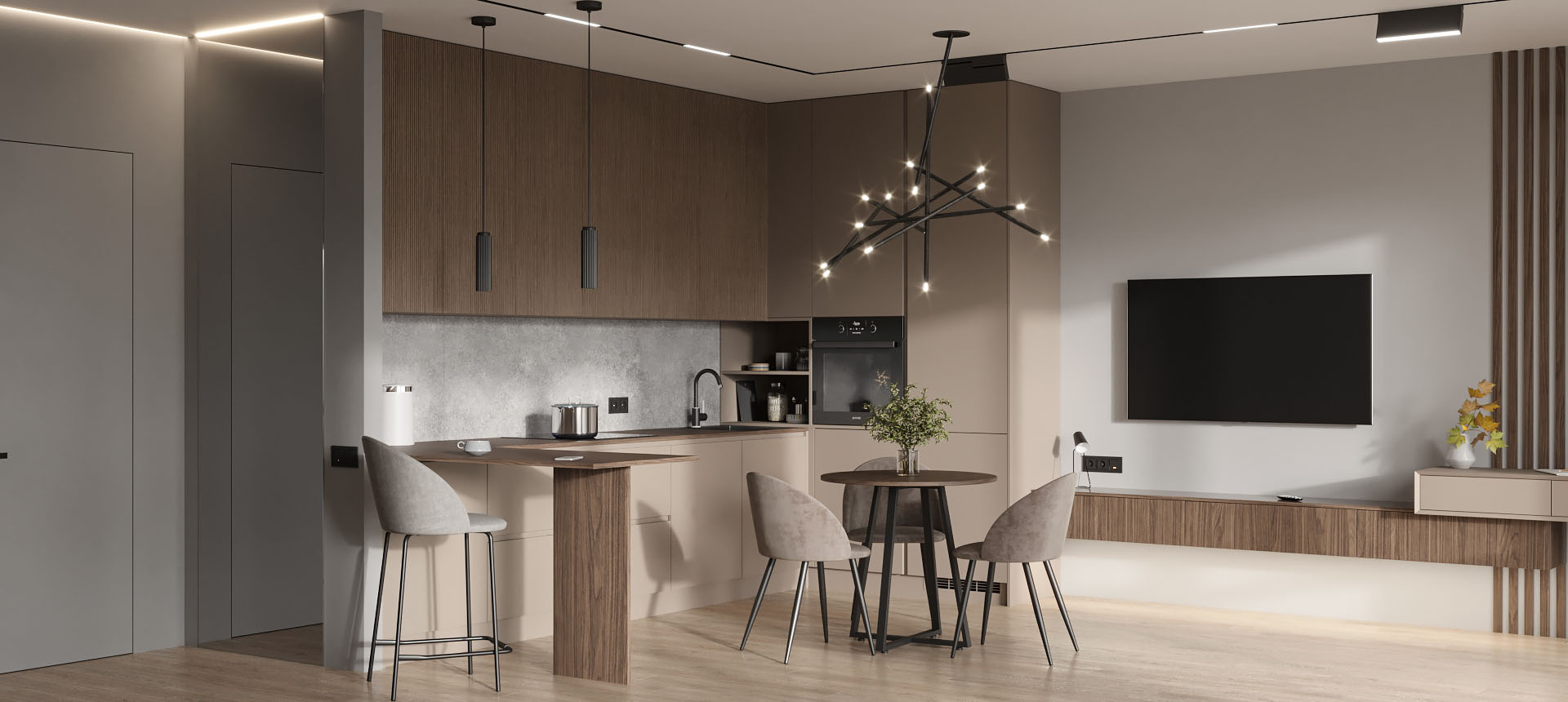 Кашемир серый / Орех&nbsp;грецкий&nbsp;