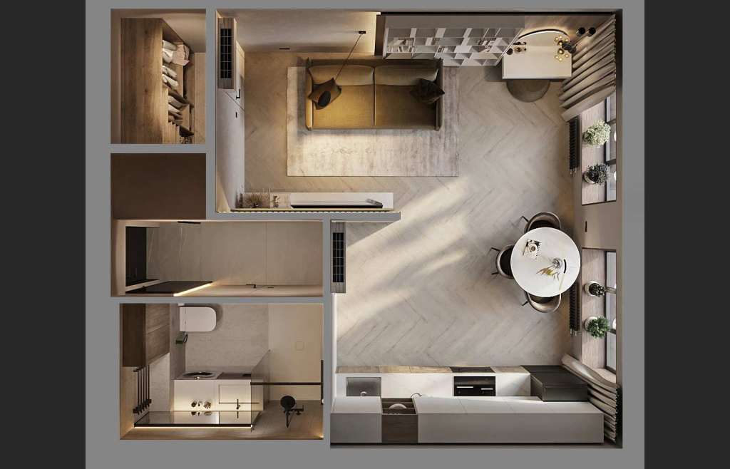 Дизайн «под ключ» для студии 32 м² в ЖК «Измайловский лес» - фото №3