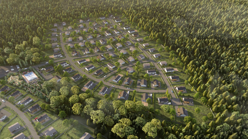 Компактная кухня в просторном загородном экодоме - фото №2