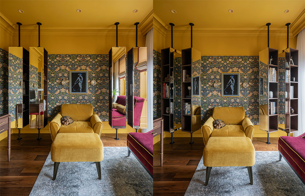 Неакцентная кухня в яркой квартире для молодой пары - фото №4