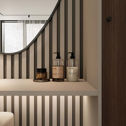 Шкаф с зеркалом на две створки в спальню - детальное фото № 5