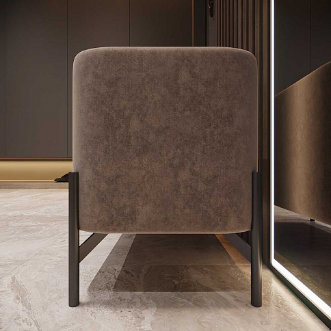 Пуф Лофт 2 в коричневом цвете на опорах 140мм - детальное фото № 3