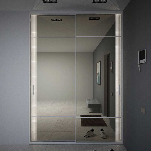 Шкаф-купе с зеркалом в прихожую - детальное фото № 1